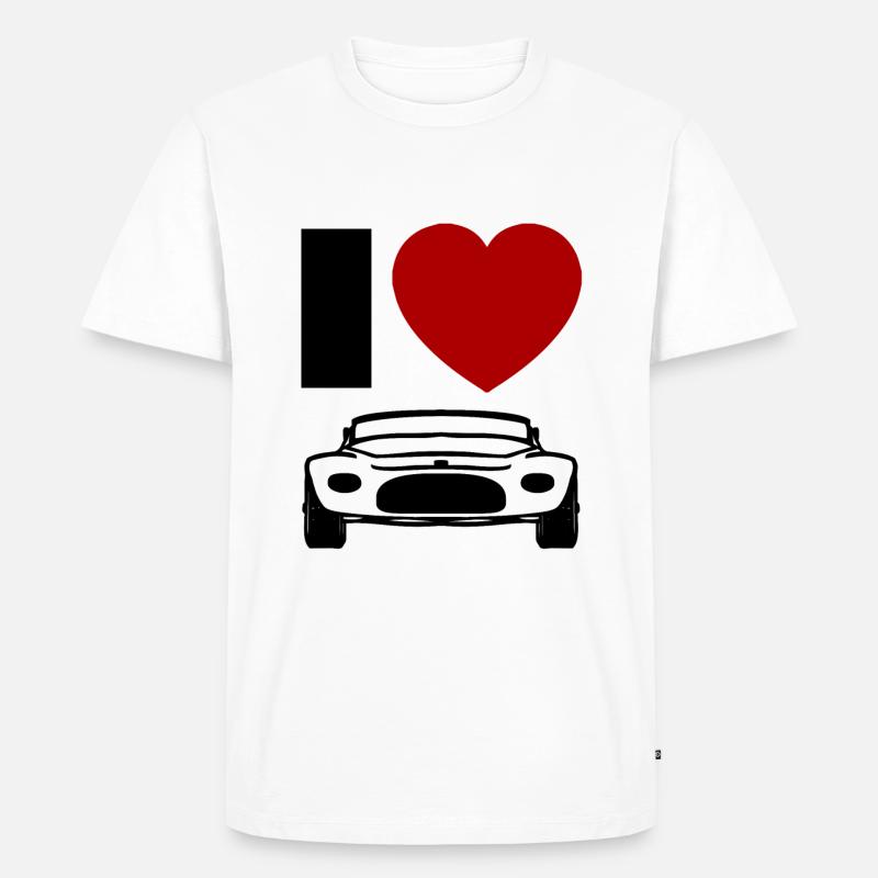 Autoliebe - Männer Premium Bio T-Shirt - Weiß