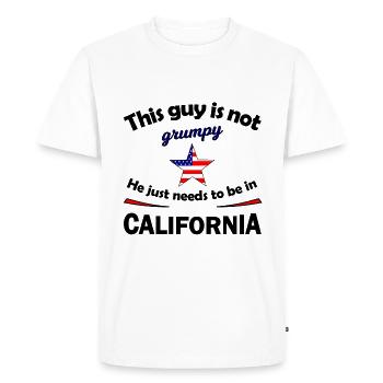 The trip to California - Men's Premium Organic T-Shirt - white - Front - Nico (187cm)