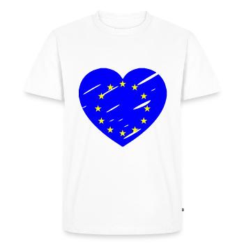 Cœur de l’Europe - T-shirt Premium bio Homme - blanc - Devant - Nico (187cm)