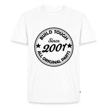 Manufactured in 2001 - Men's Premium Organic T-Shirt - white - Front - Nico (187cm)