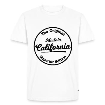 Édition Supérieure Californie - T-shirt Premium bio Homme - blanc - Devant - Nico (187cm)