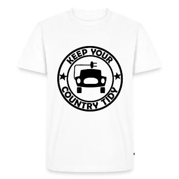 Autocollants électriques pour l’environnement - T-shirt Premium bio Homme - blanc - Devant - Nico (187cm)