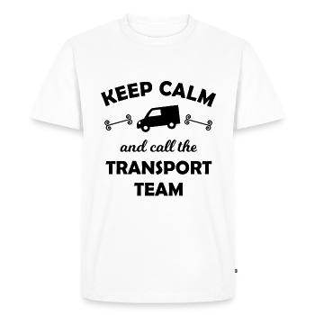The Transport Team - Men's Premium Organic T-Shirt - white - Front - Nico (187cm)