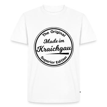 Fabriqué dans la région du Kraichgau - T-shirt Premium bio Homme - blanc - Devant - Nico (187cm)