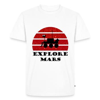 La mission spatiale vers Mars - T-shirt Premium bio Homme - blanc - Devant - Nico (187cm)