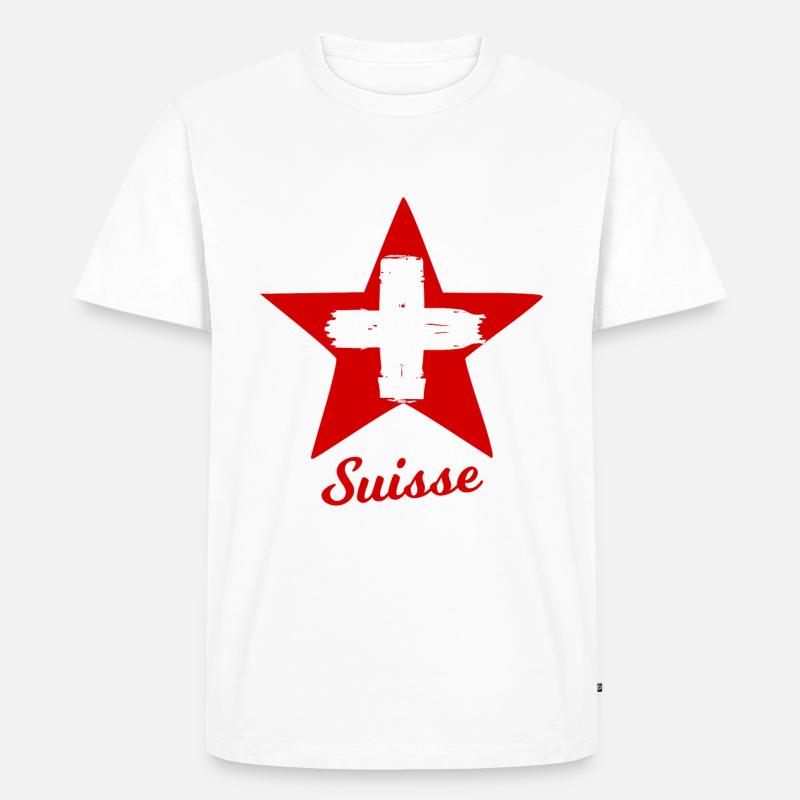 Die Schweizer Sterne - Männer Premium Bio T-Shirt - Weiß