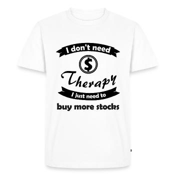 Stocks and Investments Investor - Men's Premium Organic T-Shirt - white - Front - Nico (187cm)