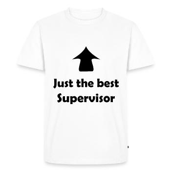 Le superviseur dans l’équipe - T-shirt Premium bio Homme - blanc - Devant - Nico (187cm)