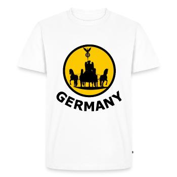 The fans from Germany - Men's Premium Organic T-Shirt - white - Front - Nico (187cm)