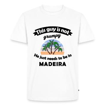 Holidays in Madeira - Men's Premium Organic T-Shirt - white - Front - Nico (187cm)
