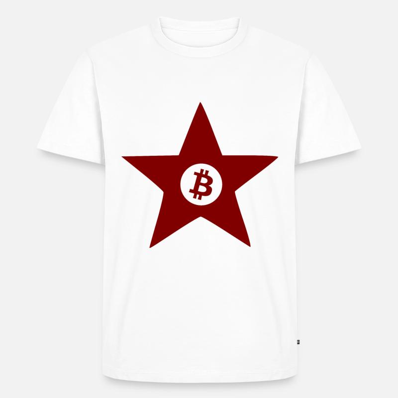 Die Krypto Revolution Bitcoin - Männer Premium Bio T-Shirt - Weiß