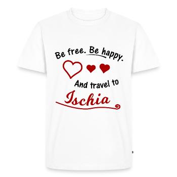Le voyage à Ischia - T-shirt Premium bio Homme - blanc - Devant - Nico (187cm)
