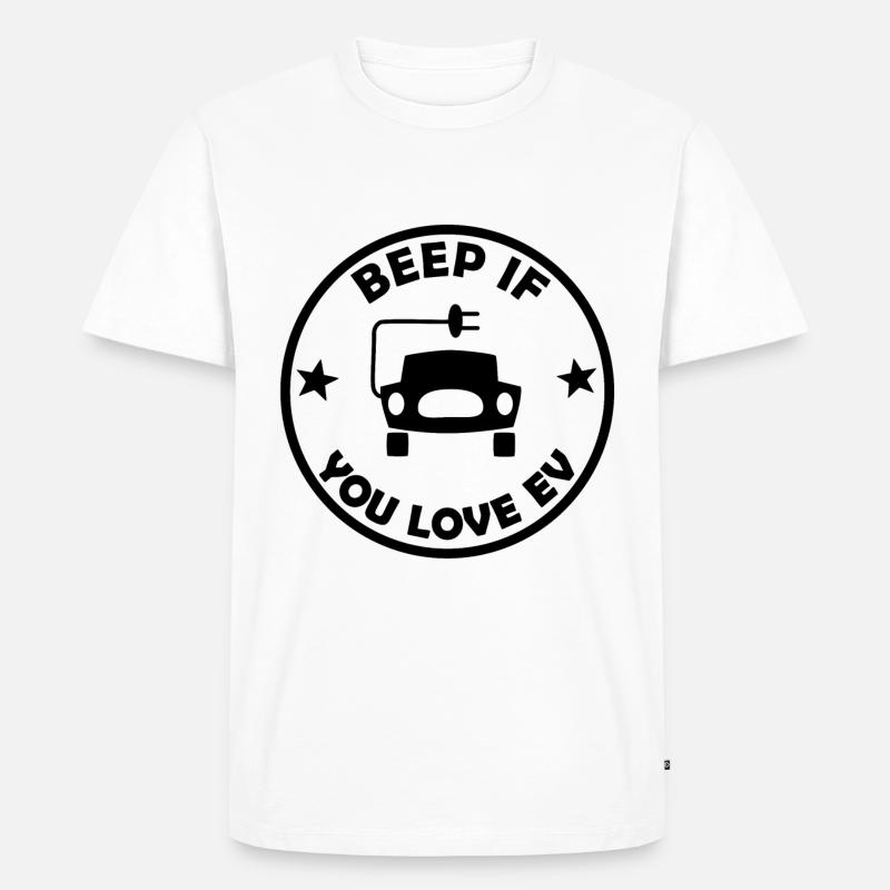 Die E Auto Fans - Männer Premium Bio T-Shirt - Weiß