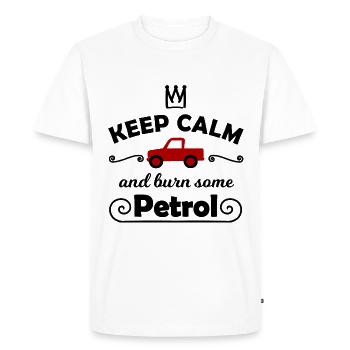 Entraînez votre moteur thermique - T-shirt Premium bio Homme - blanc - Devant - Nico (187cm)