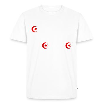 Initial Tunisia in Arabic - Men's Premium Organic T-Shirt - white - Front - Nico (187cm)