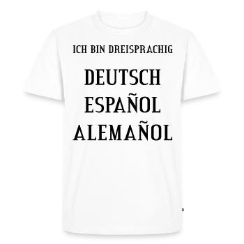 Spaniard german spanish alemanol gift - Men's Premium Organic T-Shirt - white - Front - Nico (187cm)