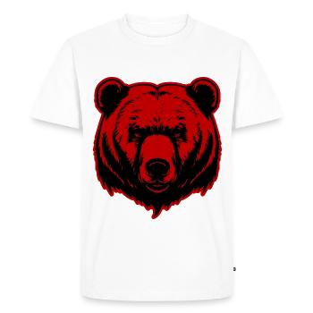 Tête de grizzli d’ours - T-shirt Premium bio Homme - blanc - Devant - Nico (187cm)