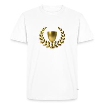 Cup and laurels - Men's Premium Organic T-Shirt - white - Front - Nico (187cm)