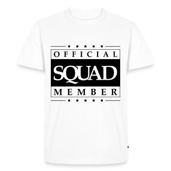 Squad member - T-shirt Premium bio Homme - blanc - Devant - Nico (187cm)