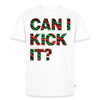 Can I Kick It - Men's Premium Organic T-Shirt - white - Front - Nico (187cm)