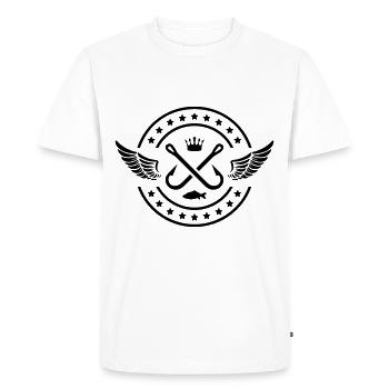fishing hook symbol fishing - Men's Premium Organic T-Shirt - white - Front - Nico (187cm)