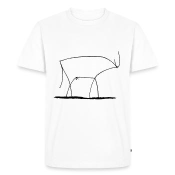 Picasso, Bull plate XI, 1946 - Men's Premium Organic T-Shirt - white - Front - Nico (187cm)