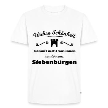 Les Roumains de Transylvanie - T-shirt Premium bio Homme - blanc - Devant - Nico (187cm)