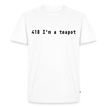 HTTP 418 I'm a teapot - Men's Premium Organic T-Shirt - white - Front - Nico (187cm)