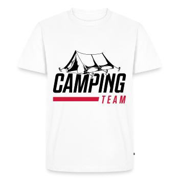 tent camping team - Men's Premium Organic T-Shirt - white - Front - Nico (187cm)