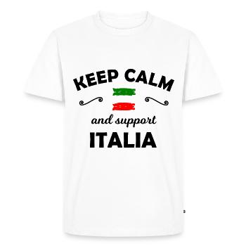 Italia - T-shirt Premium bio Homme - blanc - Devant - Nico (187cm)