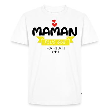 Maman Plus Que Parfaite - T-shirt Premium bio Homme - blanc - Devant - Nico (187cm)