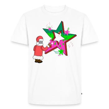 Christmas Sprayer Christmas Sprayer Santa Claus - Men's Premium Organic T-Shirt - white - Front - Nico (187cm)