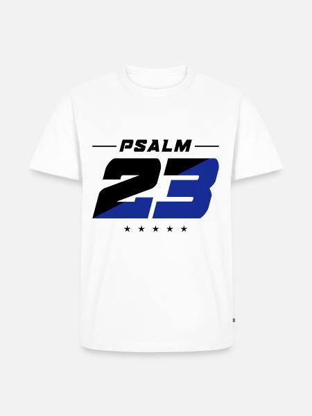 psalm 23 bibelvers - Männer Premium Bio T-Shirt - Weiß