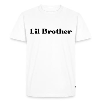 Lil Brother. Little Brother Gift. - Men's Premium Organic T-Shirt - white - Front - Nico (187cm)