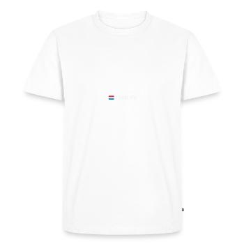 T-shirt – Sarcastique en 4 langues couramment - T-shirt Premium bio Homme - blanc - Devant - Nico (187cm)