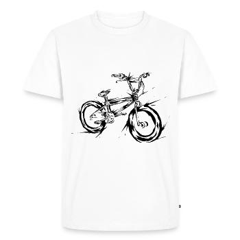 BMX - Men's Premium Organic T-Shirt - white - Front - Nico (187cm)