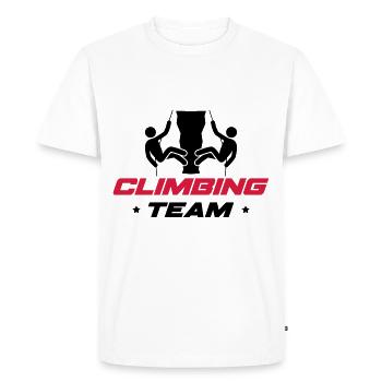 Mountaineer climbing - Men's Premium Organic T-Shirt - white - Front - Nico (187cm)