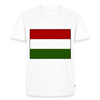 The State of Hungary - Men's Premium Organic T-Shirt - white - Front - Nico (187cm)