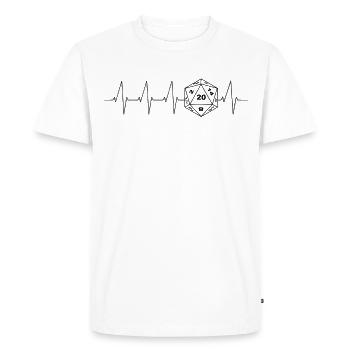 Heartbeat RPG Dice RPG noir - T-shirt Premium bio Homme - blanc - Devant - Nico (187cm)