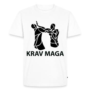 krav maga - Men's Premium Organic T-Shirt - white - Front - Nico (187cm)