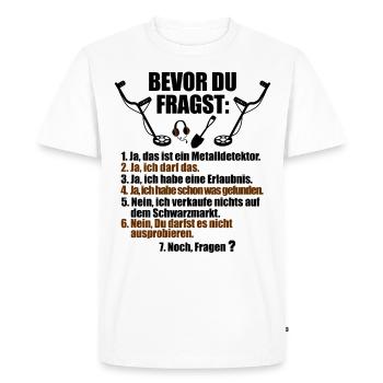 Sonders probe Détecteur de métaux Sondler - T-shirt Premium bio Homme - blanc - Devant - Nico (187cm)