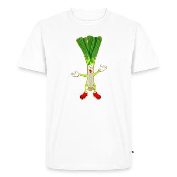 Leek chives vegetables leek leek graphic - Men's Premium Organic T-Shirt - white - Front - Nico (187cm)