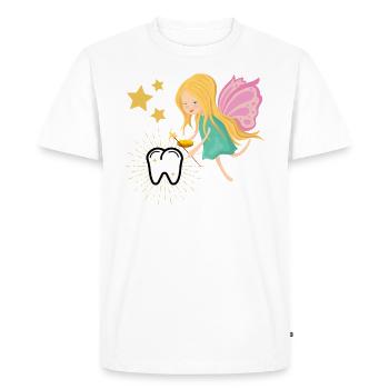 Dent fée dent fée wobble dent dents d'enfants magiques - T-shirt Premium bio Homme - blanc - Devant - Nico (187cm)