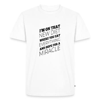 chemise drôle de cadeaux de gymnastique - T-shirt Premium bio Homme - blanc - Devant - Nico (187cm)