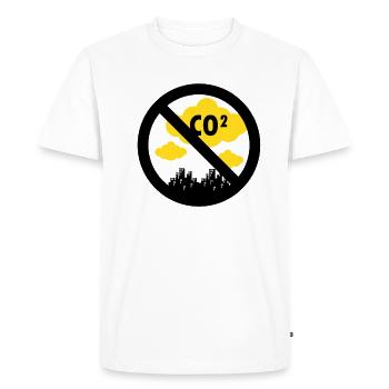 Réchauffement de la planète CO2 Interdiction Changement climatique - T-shirt Premium bio Homme - blanc - Devant - Nico (187cm)