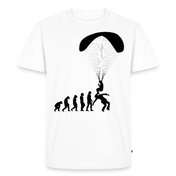 Evolution Paragliding Paraglider Gleitschirm Shirt - Männer Premium Bio T-Shirt - Weiß - Vorne - Nico (187cm)