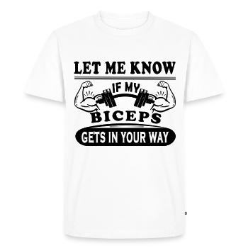Cool gym Gym Idée cadeau - T-shirt Premium bio Homme - blanc - Devant - Nico (187cm)