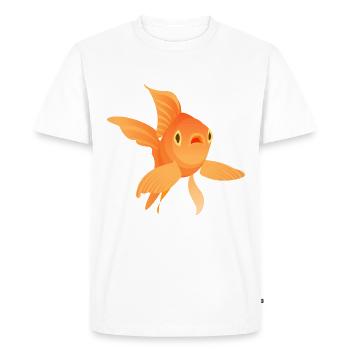 poisson rouge - T-shirt Premium bio Homme - blanc - Devant - Nico (187cm)