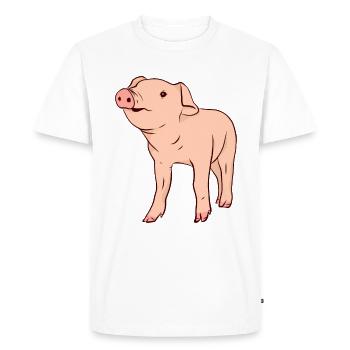 Cochons Cochons Cochons - T-shirt Premium bio Homme - blanc - Devant - Nico (187cm)