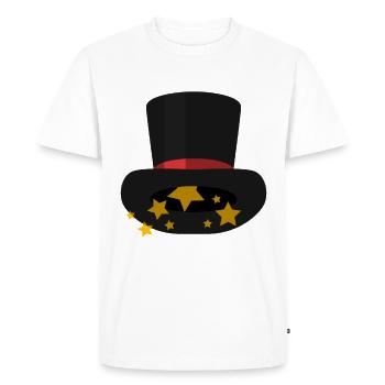 Chapeau magique chapeau de cylindre sorcier - T-shirt Premium bio Homme - blanc - Devant - Nico (187cm)